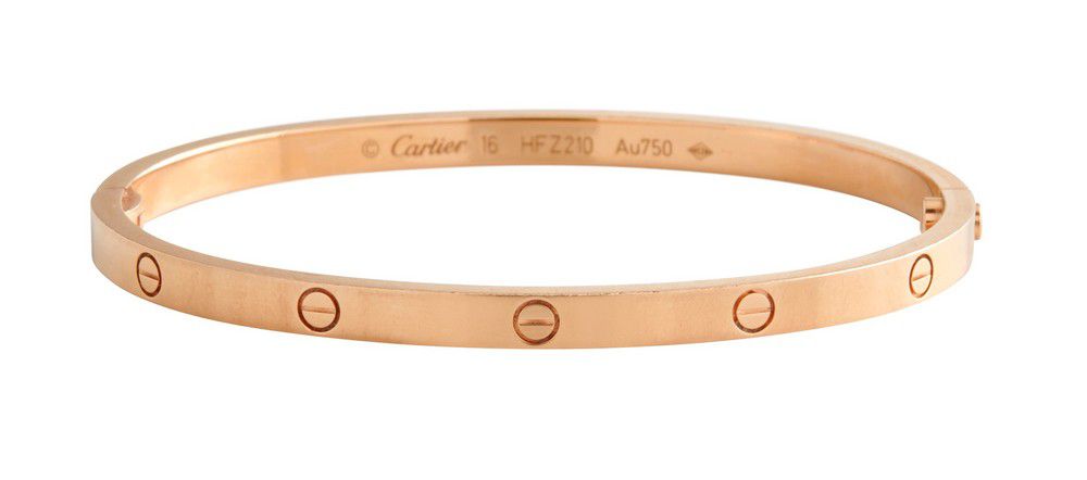 Cartier 18ct Rose Gold Love Bracelet with Screwhead Motifs - Bracelets ...