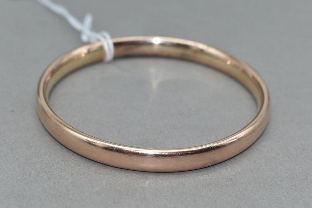 Gold and Silver Bangle, 9ct, 17gr, 7.6cm Diameter Bracelets/Bangles