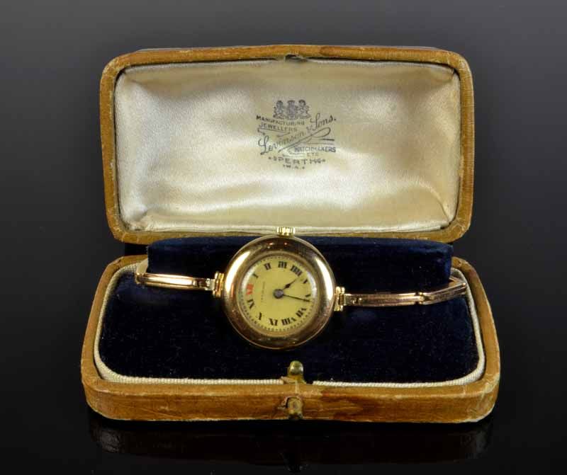 A gold Rolex ladies bracelet watch, c.1950's, manual movement