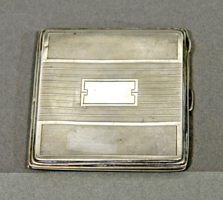 Art Deco Sterling Silver Cigarette Case 1935 - Smoking Accessories ...
