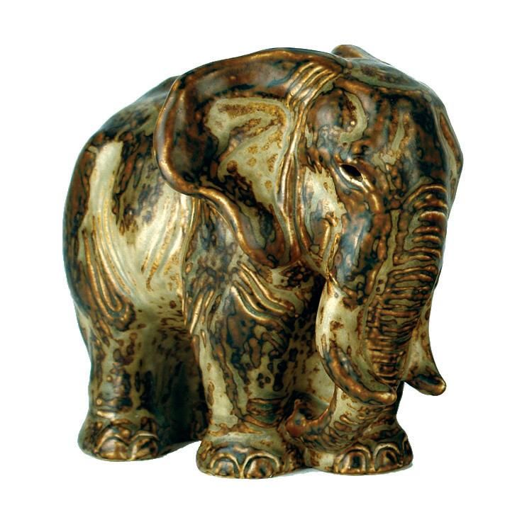 Tang Glazed Elephant by Knud Kyhn - Royal Copenhagen - Ceramics