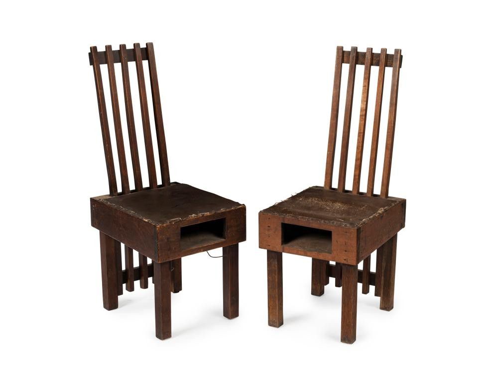 Pair of Bible Chairs from Wesleyan Methodist Church, Kew Seating