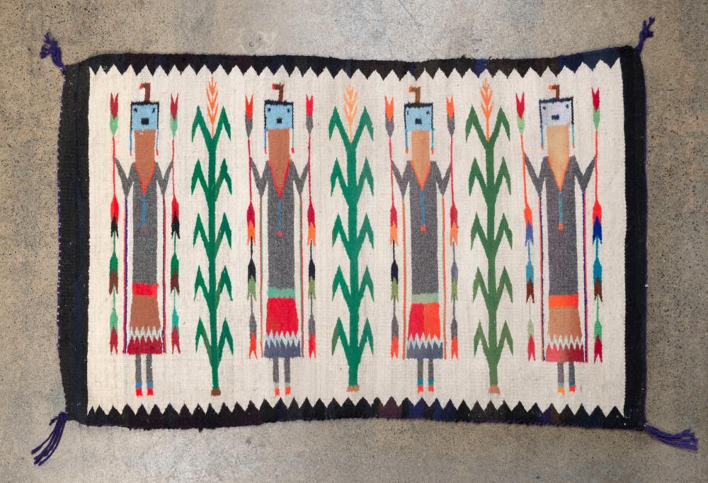 Vintage Navajo Wool Rug (1974) Rugs & Carpets Textiles & Fabrics