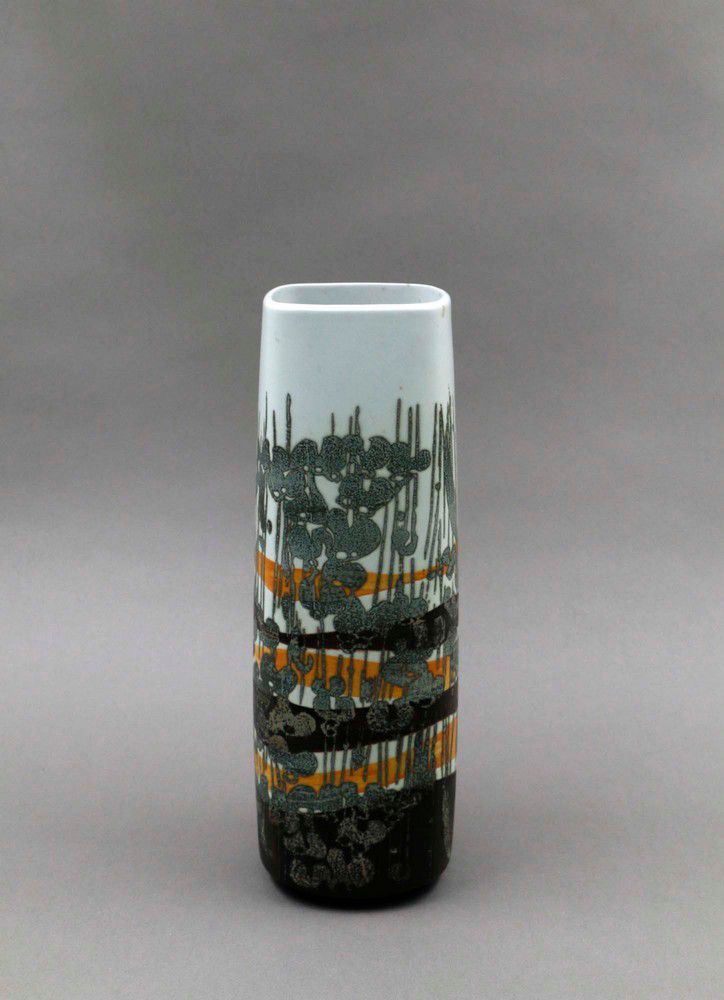 Abstract Reed-Patterned Fajance Vase by Ivan Weiss - Royal Copenhagen ...