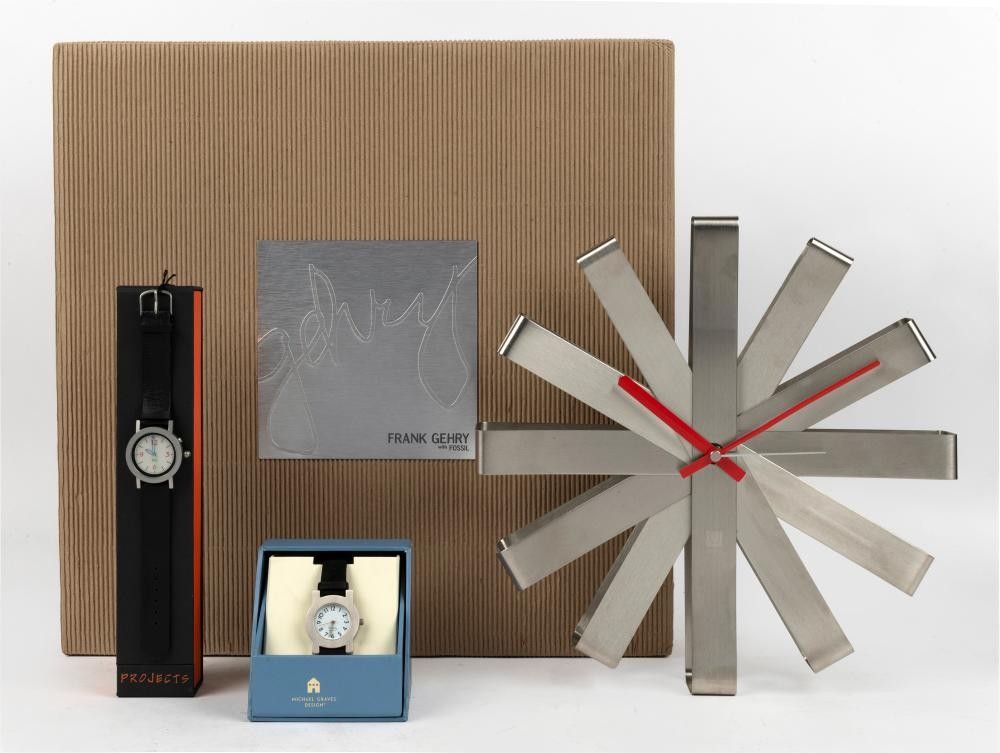 Modern American Clock and Watches Set by Gehry and Graves United
