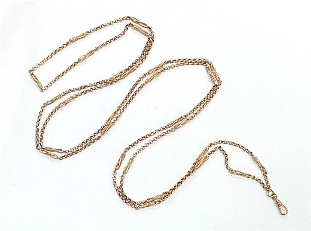 Victorian 9ct Rose Gold Muff Chain, 150cm Length - Necklace/Chain ...