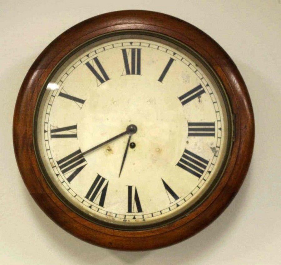 19th Century Railway Clock with Key and Pendulum - Clocks - Zother ...