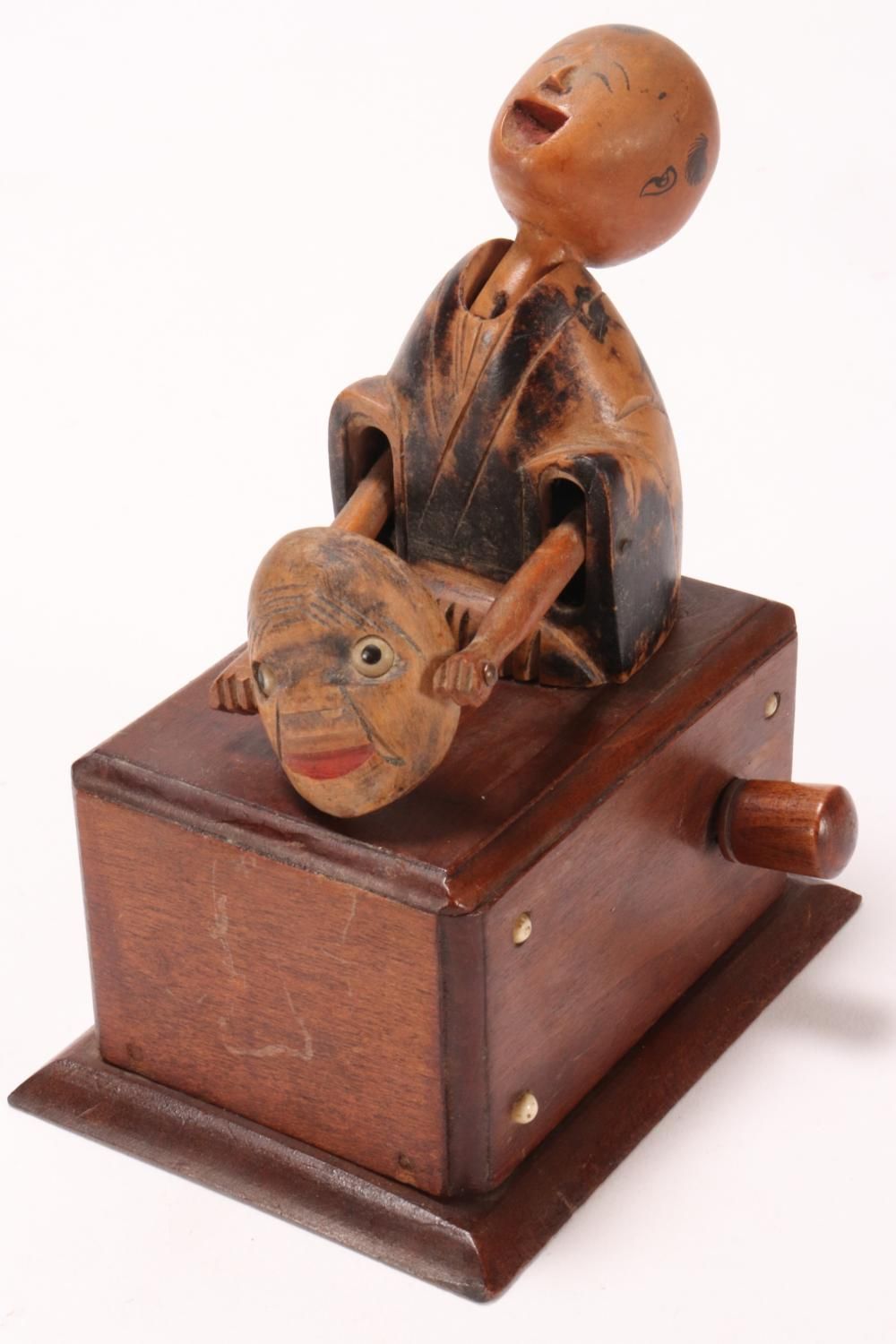 Automaton Japanese Meiji Period Kobe Automaton Toy: Happy Figure with Mask - Clockwork ...