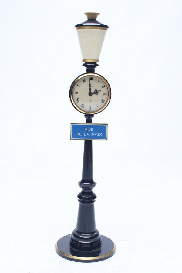 Jaeger Lamp Post Clock with Rue De La Paix Sign - Clocks - Zother ...