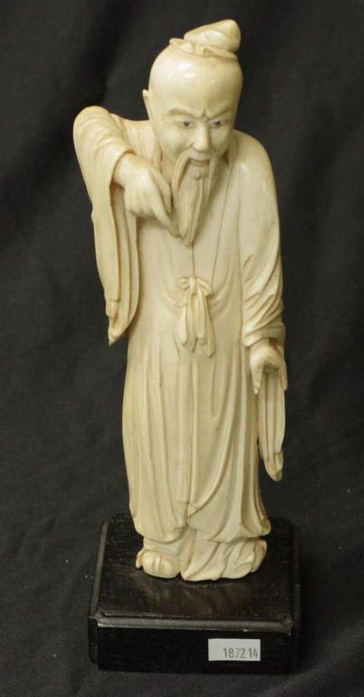 Antique Carved Ivory Sage Statue - Ivory - Oriental