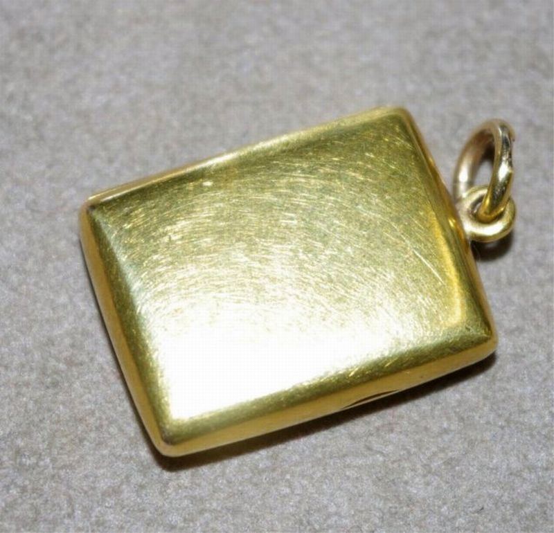 Antique 15ct Gold Rectangular Locket, 10g - Pendants/Lockets - Jewellery