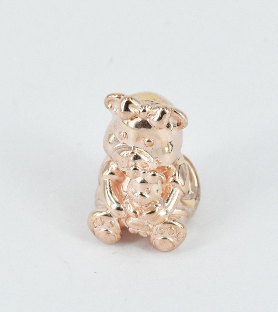 9ct Rose Gold Teddy Bear Pandora Charm - 4.4g - Zother - Jewellery