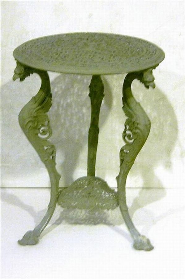 Primer Grey Split Top Cast Iron Outdoor Side Table Tables Side and