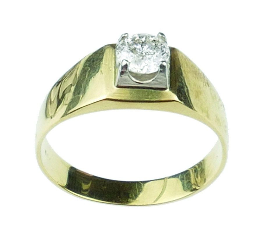 18ct. Gold Diamond Set Gent's Ring with .70ct. Diamond - Rings - Jewellery