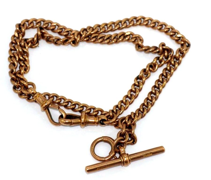 JG&S 9ct Antique Fob Chain - 28.9g - Necklace/Chain - Jewellery