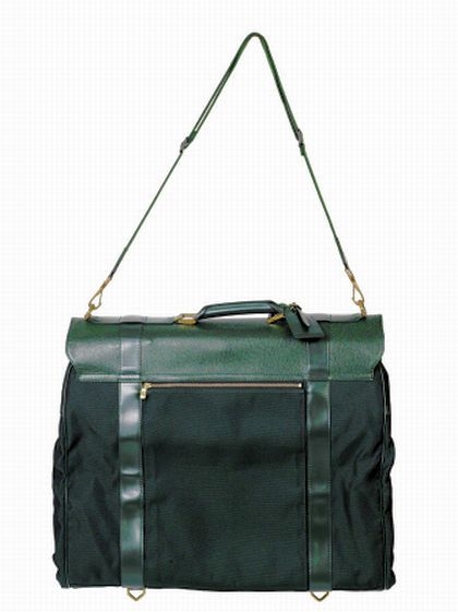 green travel garment bag