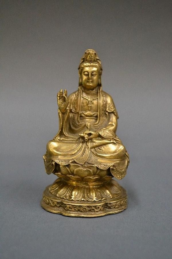 Bronze Buddha Statue (10.5 cm) - Bronze - Oriental