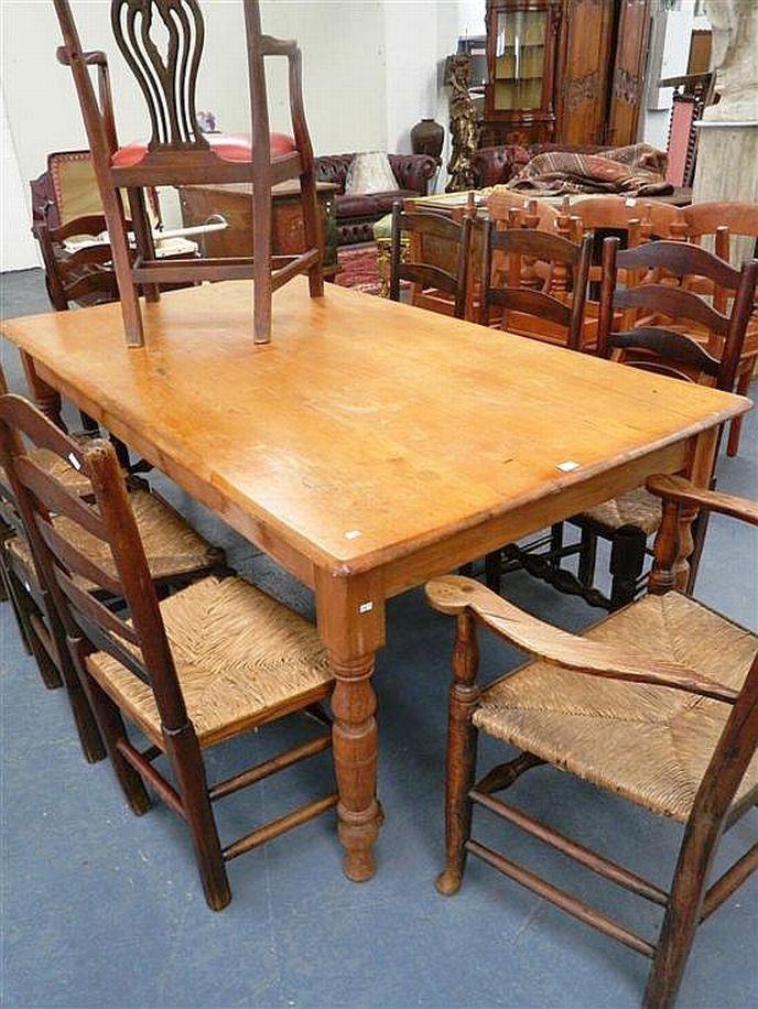 Kauri Pine Kitchen Table with Turned Legs - Tables - Dining & Other ...