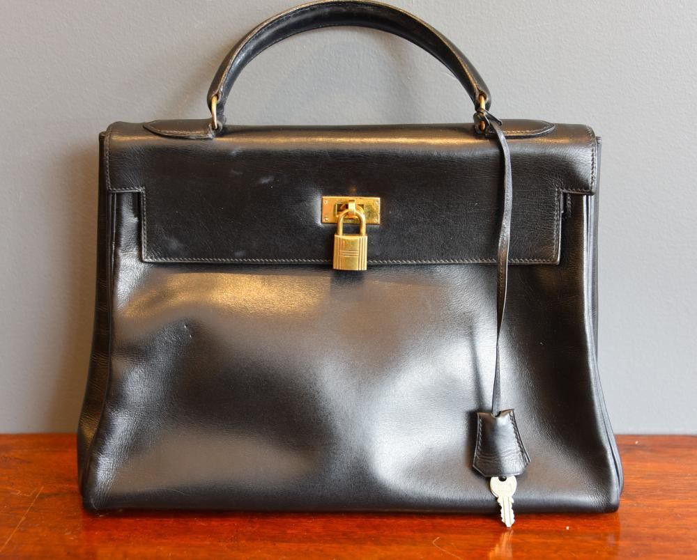 Vintage Hermes Black Kelly 30 Handbag, 1962 - Handbags & Purses ...