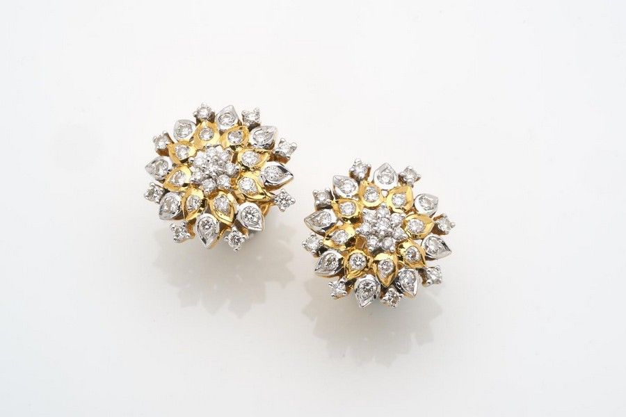 Indian Starburst Diamond Earrings - 1.57ct - Earrings - Jewellery