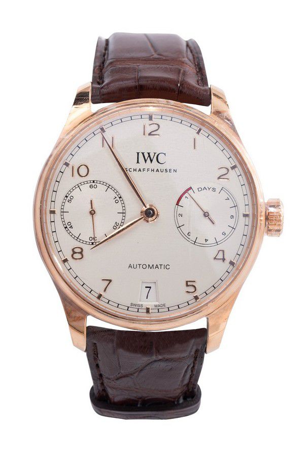 IWC Schaffhausen Gold Automatic Wristwatch with Box and Papers ...