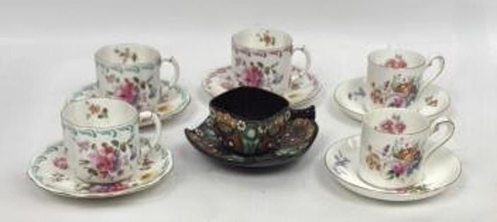 Types Patterns Password Six various coffee cups & saucers, including Royal Crown Derby - Royal ...