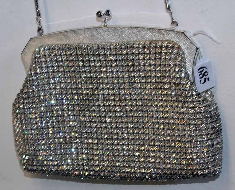 Beaded Diamante Oroton Evening Purse from West Germany - Handbags