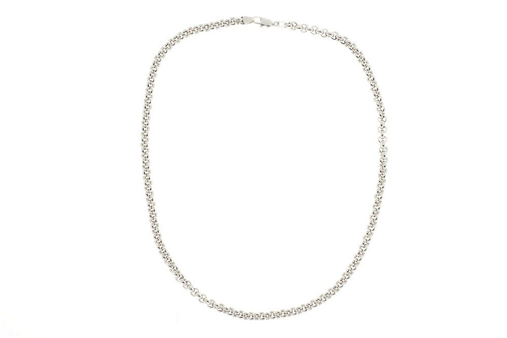 White Gold Belcher Chain with Parrot Clasp - 46cm - Necklace/Chain ...