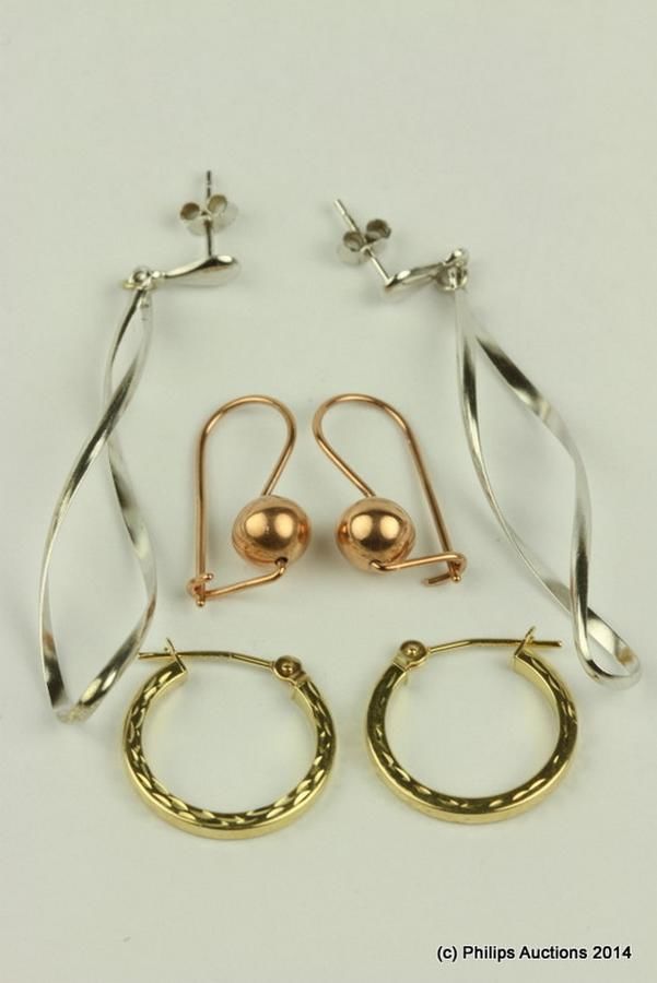 Gold Earrings Trio with Pierced Attachments - Earrings - Jewellery