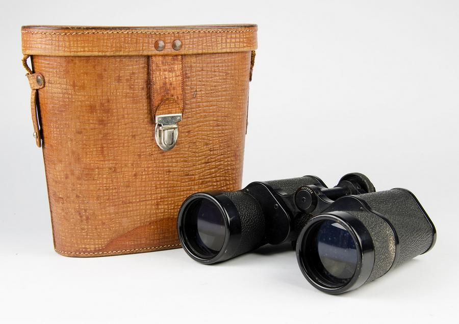 carl zeiss jena binoculars with metal case