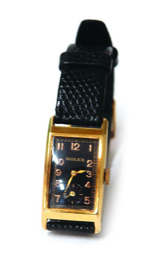 1930s Rolex Tank Watch with Gilt Arabic Numerals - Watches - Wrist ...