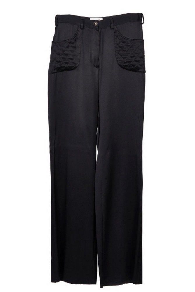 Chanel Silk Wide Leg Pants with Flared Hems - Clothing - Women's ...