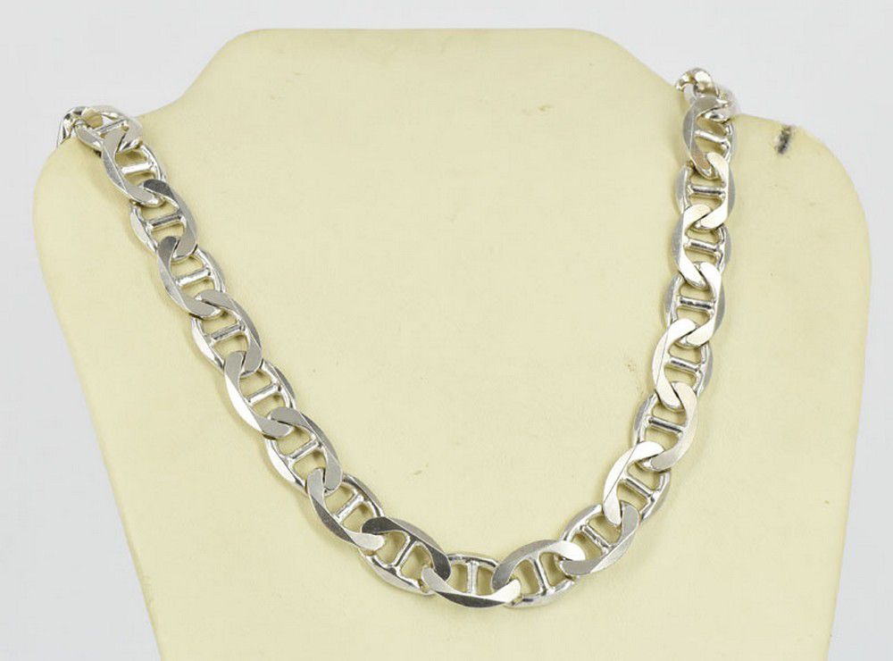Italian Sterling Silver Fancy Link Chain, 100.2g, 29cm - Necklace/Chain ...