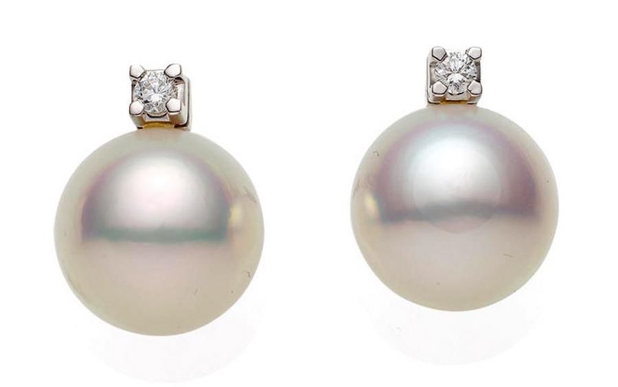 Paspaley Pearl and Diamond Earrings - Earrings - Jewellery