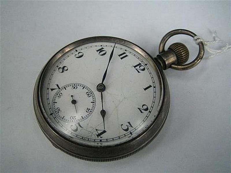 Birmingham 1915 Silver Pocket Watch with Arabic Dial - Watches - Pocket ...