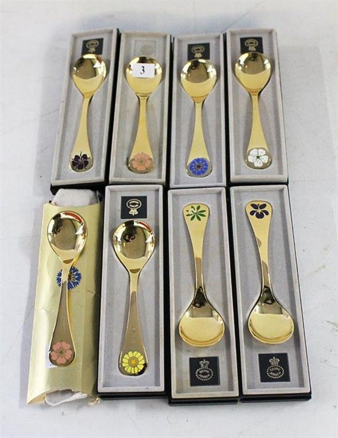 Georg Jensen Enamel Spoons Set (1971-1977) - Flatware/Cutlery and ...