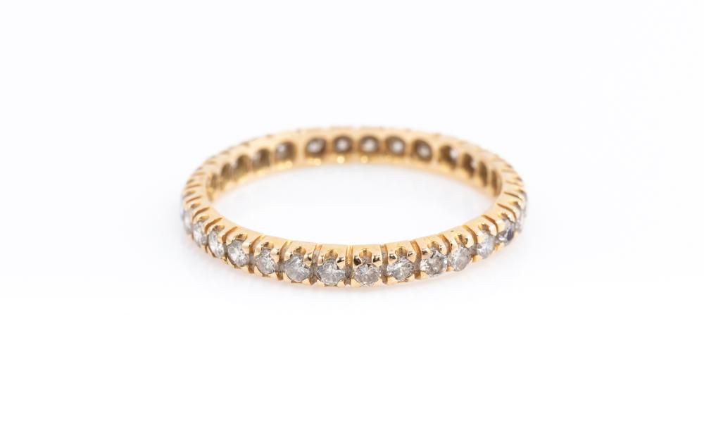 14ct Gold Diamond Full Hoop Ring, 0.48ct - Rings - Jewellery