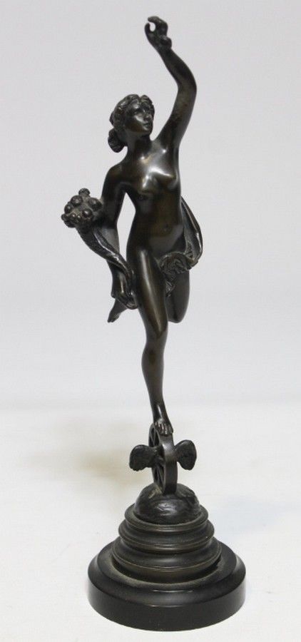 French Bronze Figure of Fulconis on Marble Base (1900) - Figures/Groups ...