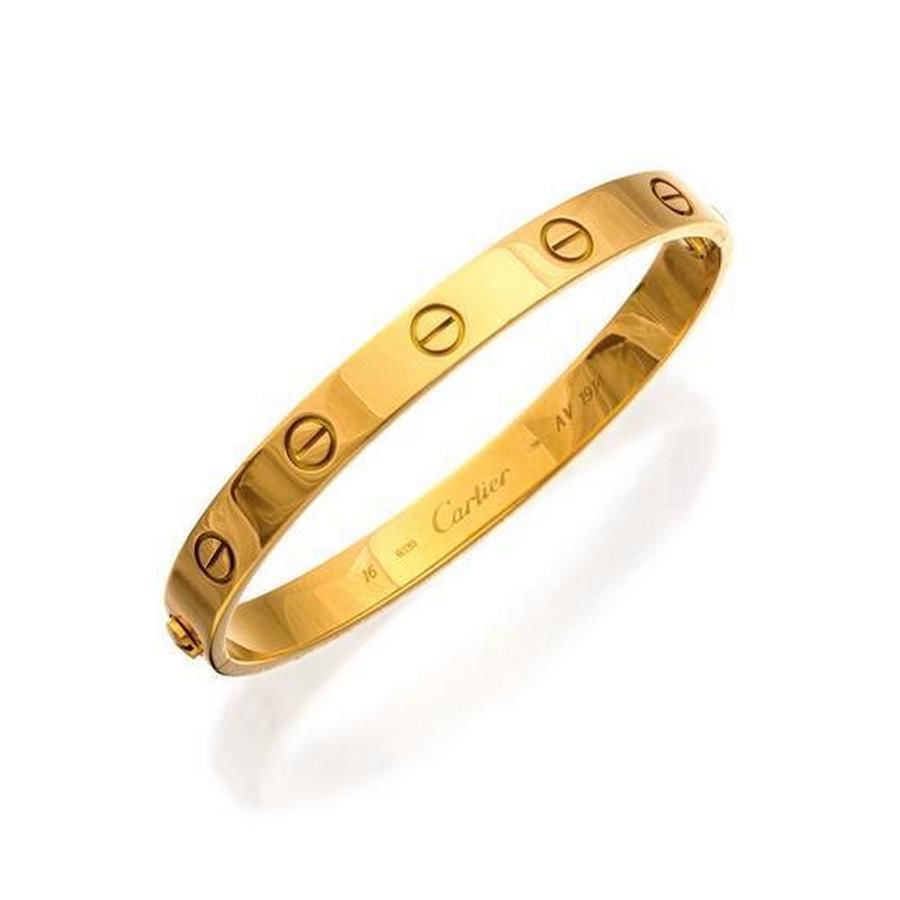 18ct gold 'Love' bangle, Cartier, the elliptical bangle… - Bracelets