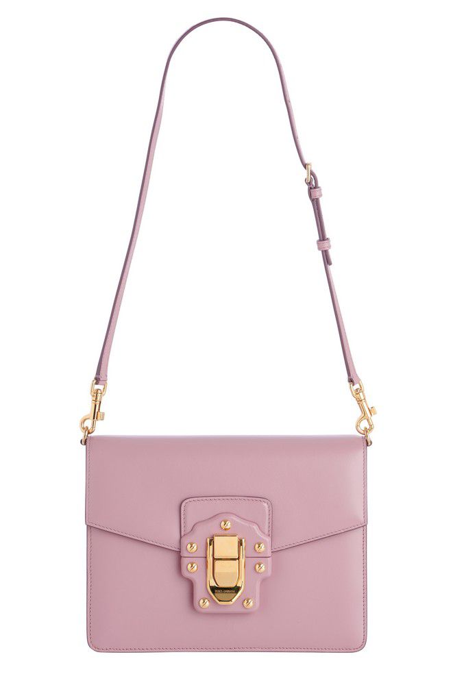 D&G Pink Leather Shoulder Bag with Detachable Strap - Handbags & Purses ...