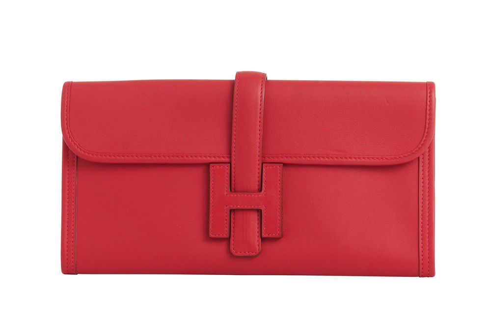 Red Stitched Hermes Jige Clutch - Handbags & Purses - Costume ...