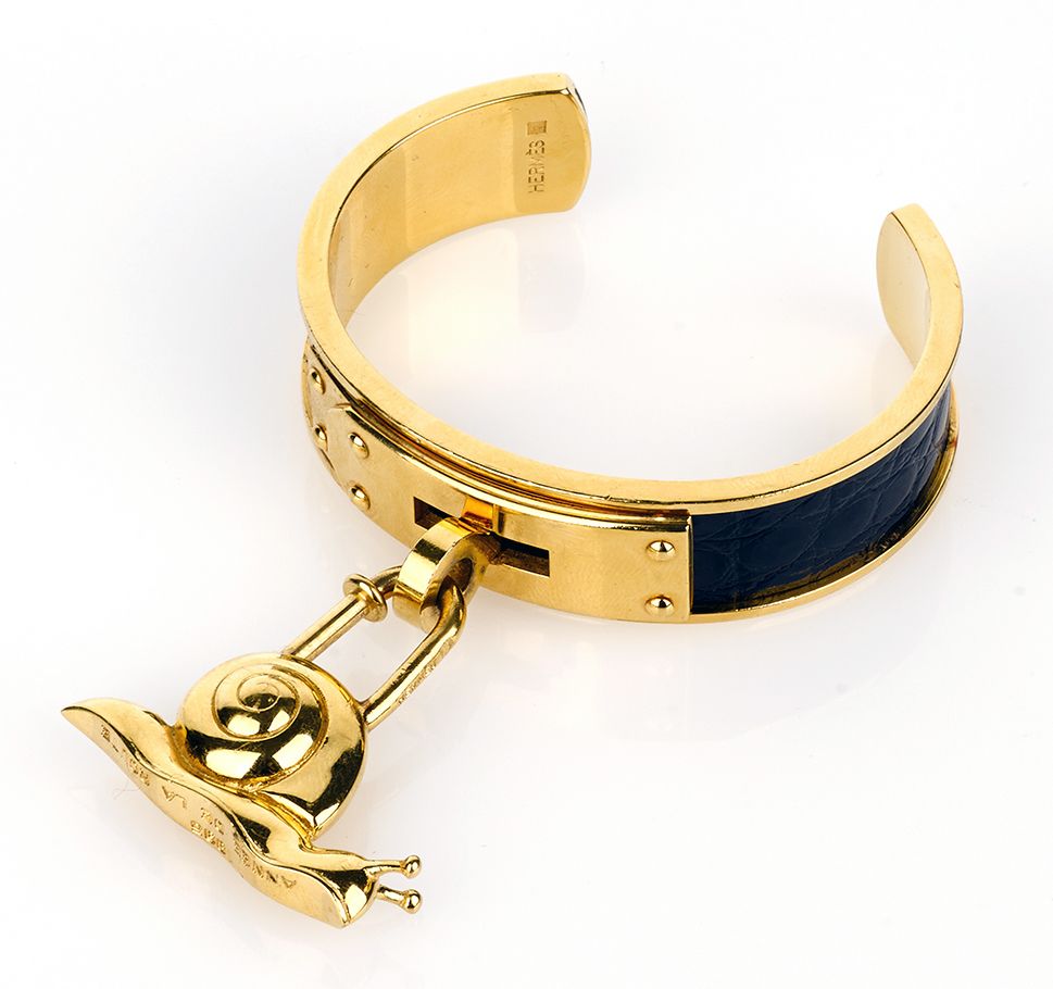Hermes Lock Charm and Kelly Cadena Cuff Set - Bracelets/Bangles - Jewellery