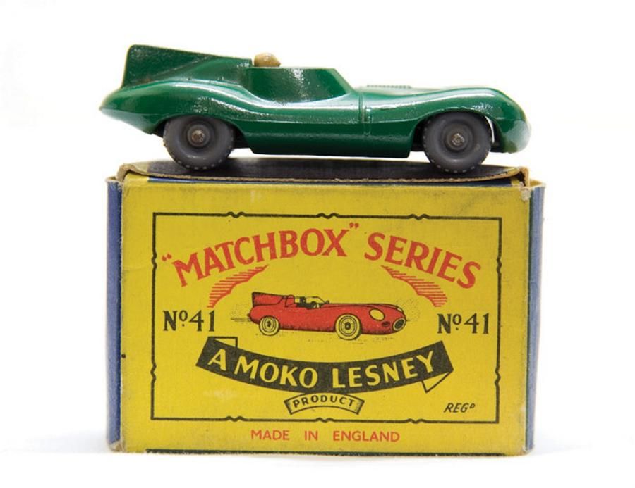 Matchbox Lesney 41 a Jaguar Racing Car Repro B Style Empty Box 