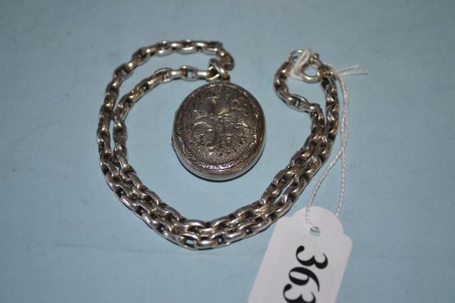 Antique Victorian Locket and Chain - Pendants/Lockets - Jewellery