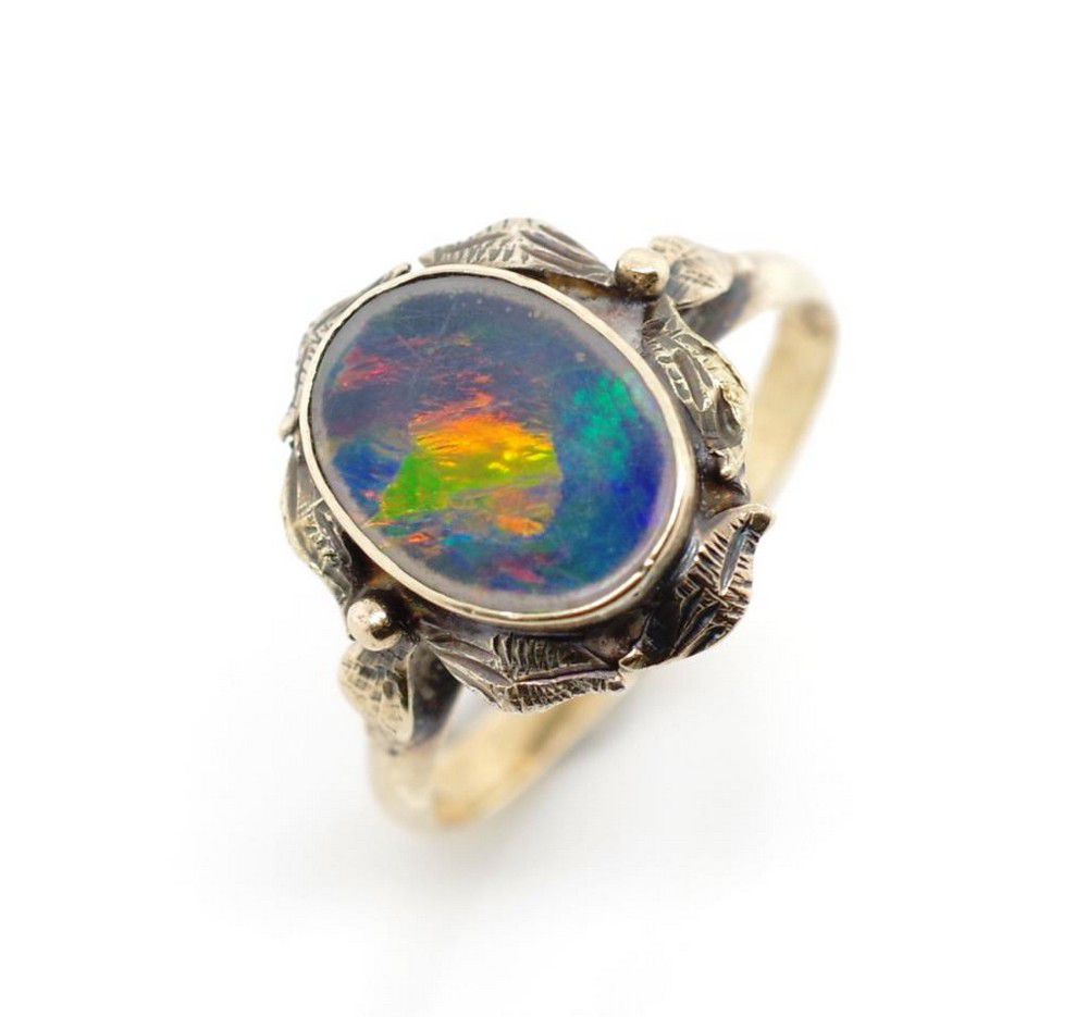 Opal Triplet 9ct Gold Ring, Size I - Rings - Jewellery