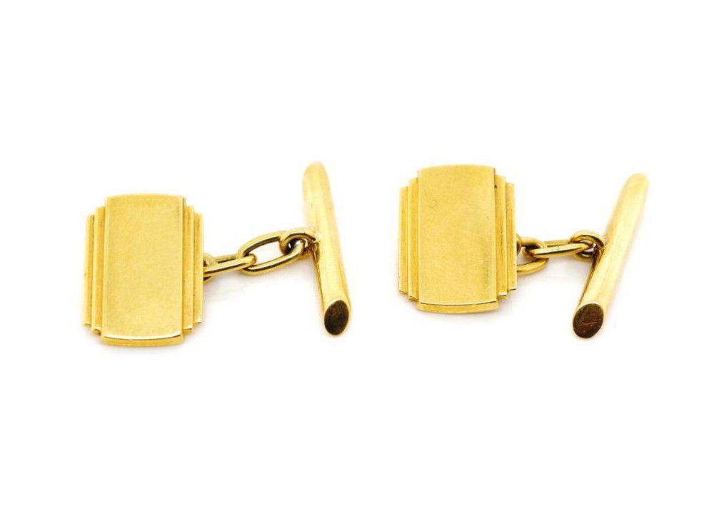 Britannic Magnus Goldring Art Deco Cufflinks - 18ct Gold - Cufflinks ...