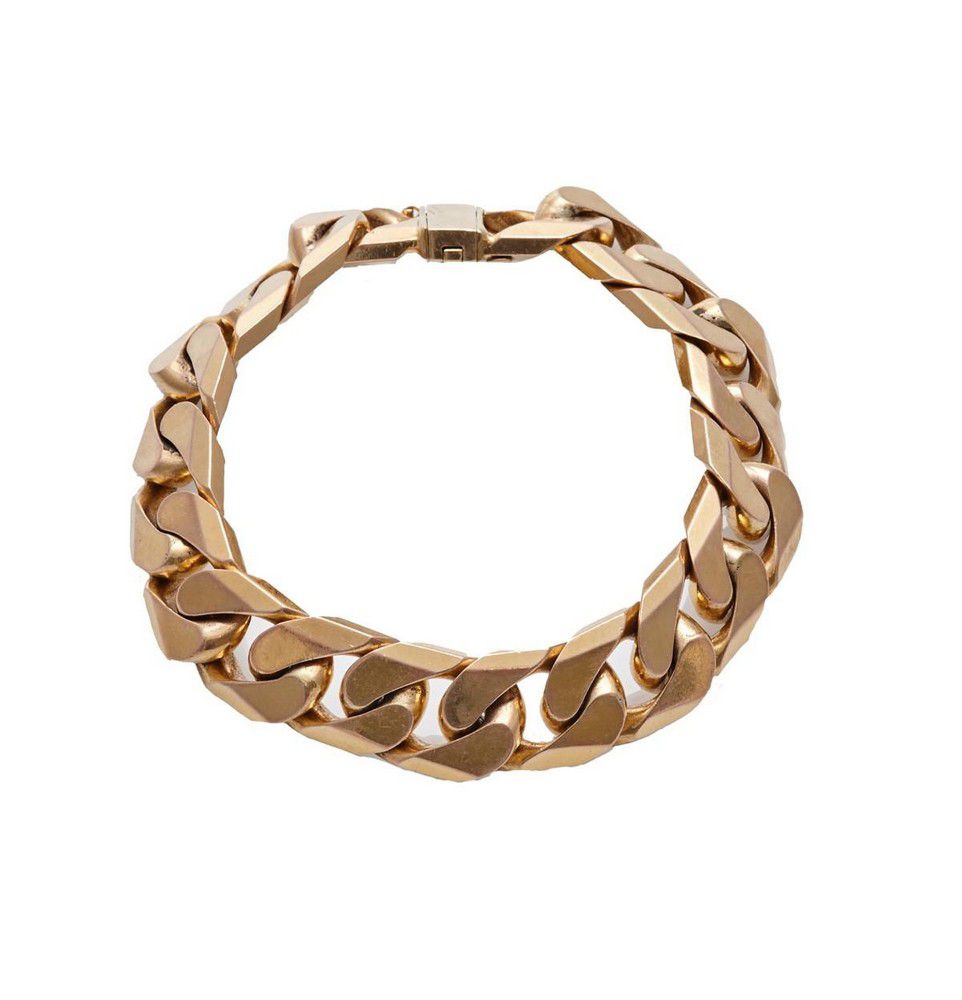 Heavy 10ct Gold Curb Link Bracelet with Gemmologist Report - Bracelets ...