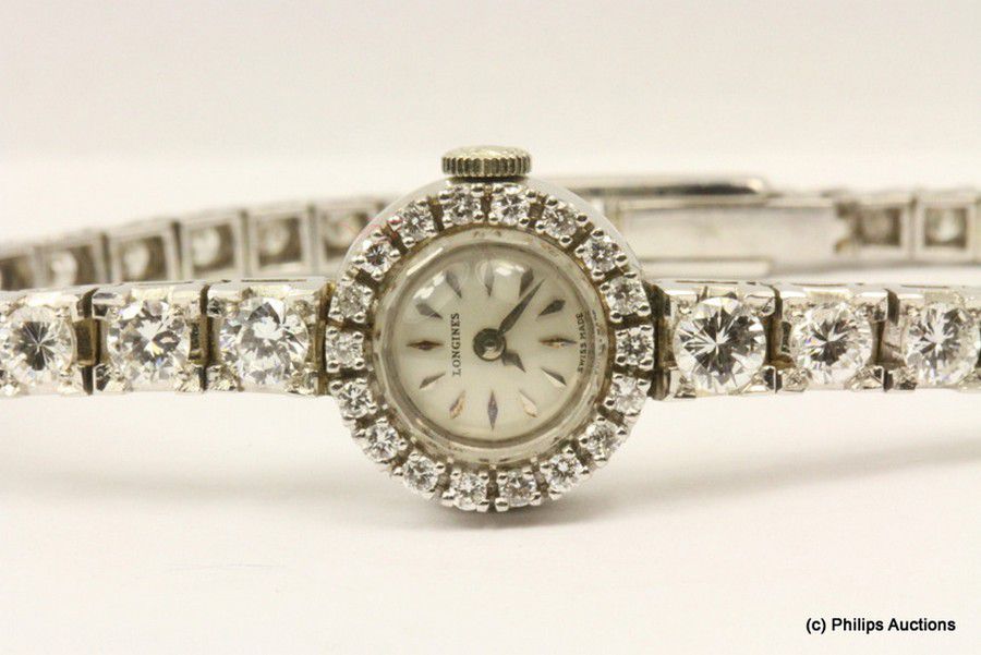 Diamond Longines Cocktail Watch with 5ct Bracelet - Watches - Wrist ...