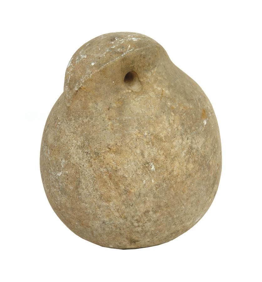 Maori Stone Anchor - Spherical Form with Hour-Glass Hole - New Zealand ...