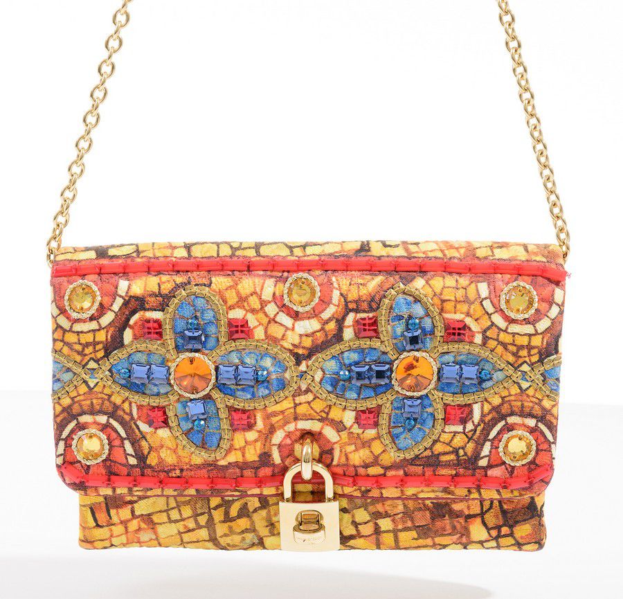 D&G Mosaic Brocade Handbag with Embellishment - Handbags & Purses ...